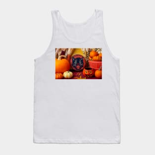 Halloween Black Cat Box Still Life Tank Top